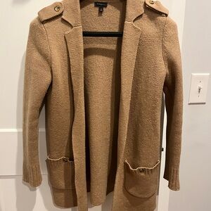 Talbots Camel Knit Open-Front Cardigan